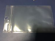Drei Plastikbeutel des Seitendichtungsfreien raumes, die Tasche mit Reißverschluss mit Fallloch verpacken