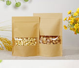 Kundengebundene Papiertüten für Imbiss-Nahrungsmittel, Kraftpapier-Tasche für Popcorn mit Fenster