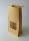 Folie gezeichnete Imbiss-Taschen-Verpackenpapiertüte-Kraftpapier-Papiertüten mit Zinn-Bindung und Fenster