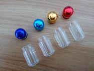 Plastiktablettenfläschchen transparenten PS-freien Raumes für die sexuellen Pillen, die mit Metallkappe verpacken