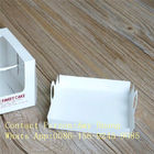 Weiße Anzeigen-Papierkasten des Geschenk-350g für die Schokolade, die mit Fenster verpackt