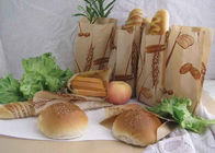 Oilproof stehen oben Kraftpapier kundengebundene Papiertüten für Brot/Hamburger mit Logo