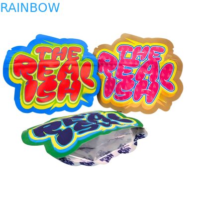 3.5g 7g 14g Ziplock Mylar Tasche Essbare kindersichere Aluminiumfolie für Kekse Gummi