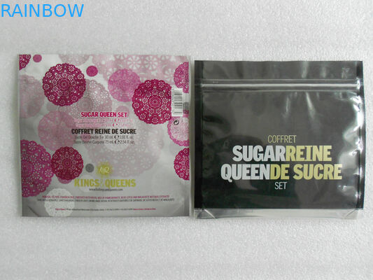 HAUSTIER/AL/PET, OPP-/AL-/PET-Kosmetik-Verpackentaschen mit Riss-Kerbe, Zipverschluß