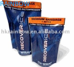 Seitendichtung stehen oben die Imbiss-Plastiktasche, die mit Reißverschluss für Reis verpackt