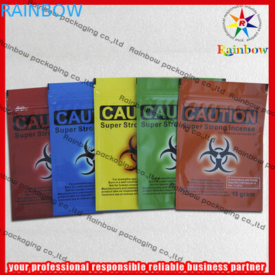 Kräuterweihrauch-Zipplastiktaschen dauerhaft mit der Seite drei versiegelt