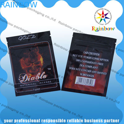 Down2earth/Geeked oben/Diablo-Goldkräuterweihrauch-Zipplastiktaschen feuchtigkeitsfest