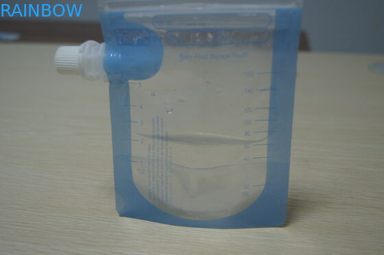 Stehen Sie oben den Tüllen-Beutel, der mit flacher Unterseite verpackt und machen Sie Verschluss Reißverschluss zu