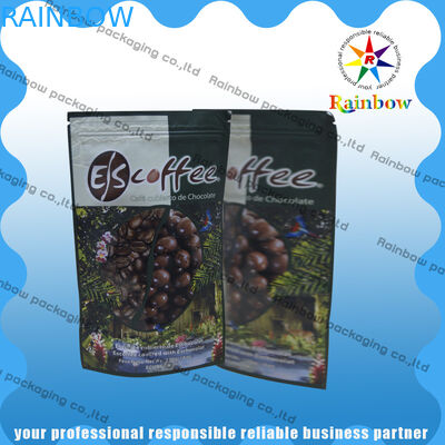 Aluminiumfolie-Teebeutel, die mit Reißverschluss und Rundboden verpacken