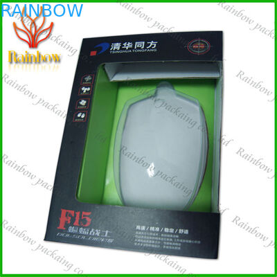 Papier- Kasten, der mit Plastik-Transperent-Fenster für Mund/Electics verpackt