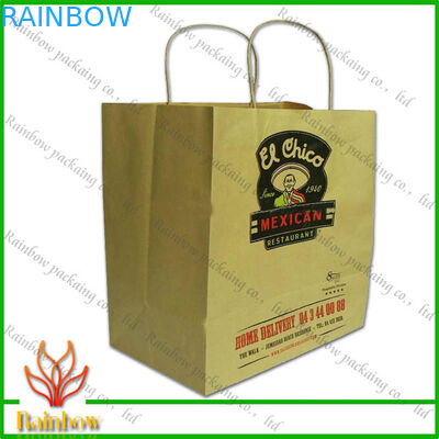 Nehmen Sie Papiereinkaufstaschen mit Griff und schönem Entwurf weg