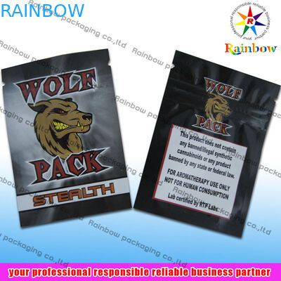 Kräuterweihrauch-Zipplastiktaschen Nicht-Bruch mit Gravüren-Drucken