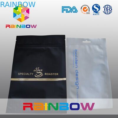 Flache drei Seiten versiegelten Plastik-Folienreißverschluß mit hange Loch