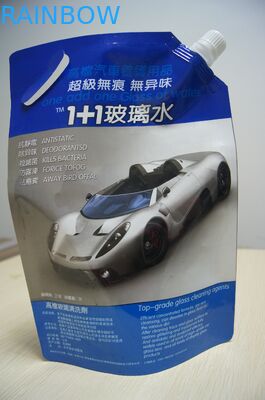 Haustier/NY/PET färbte weich stehen oben den Tüllen-Beutel, der mit Griff für Liguid verpackt