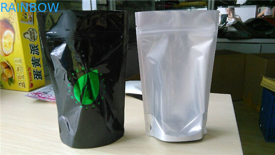 Kundenspezifischer Druckfolien-Beutel, der mit Reißverschluss-und Unterseiten-Keil für das Reis-Verpacken verpackt