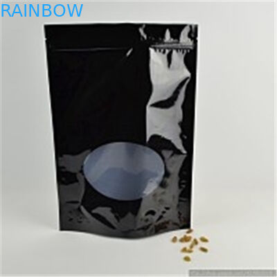 Machen Sie Aluminiumfolie-Beutel, klare Fenster-Walnuss/Imbiss-Verpackentaschen Reißverschluss zu