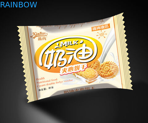 Gelbe transparente PET/NY /PET Plastiksahnebeutel, die Fenster für Brot-Nahrung verpacken