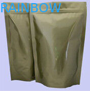 Kundenspezifisches glattes Aluminiumfolie-Verpackengold stehen OBEN mit Reißverschluss