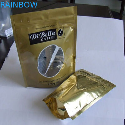 Coffe/der feuchtigkeitsfeste Tee stehen oben Beutels-goldenes ovales Plastikfenster