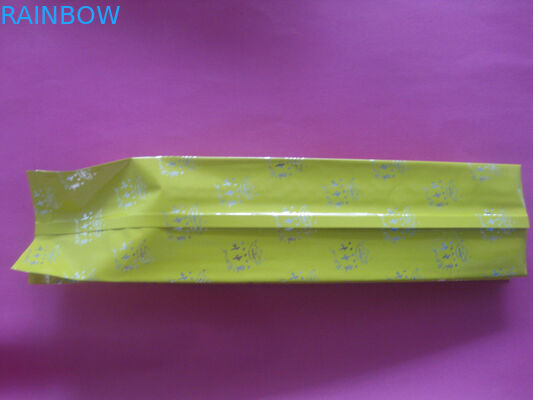 Seitenkeil-GelbKaffeebohne, die Aluminiumfolie-Heißsiegel verpackt