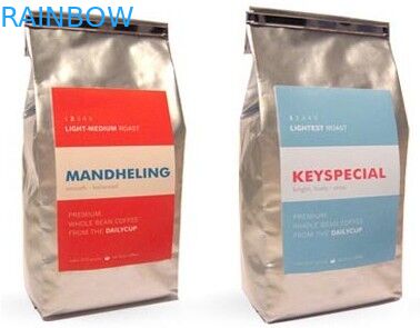 Flache Unterseiten-Mattendaluminiumfolie-Beutel, silberner Zinn-Bindungs-Kaffee-Verpackentasche