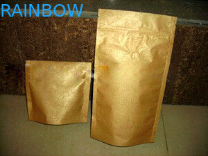 Reißverschluss lamelliertes Aluminiumfolie volles PrintingPlastic-Taschen-Gold stehen oben Mattende