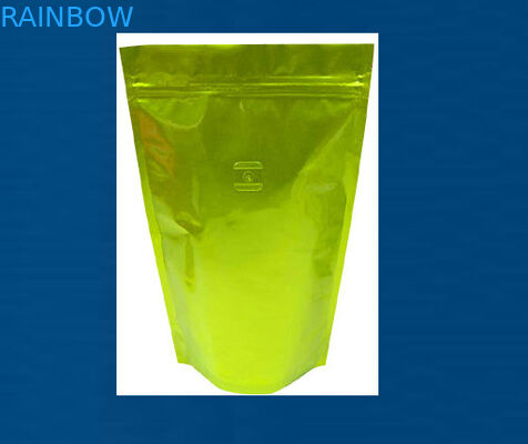 Voll glatter Tee-Verpackenbeutel-Reißverschluss-Licht-Druckgold stehen oben