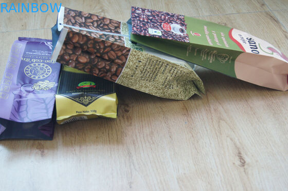 Keil-Seite lamellierte Mattendteebeutel, die buntes Drucken mit Ventil verpacken