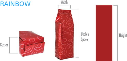 Lamellierte untere Keil-Teebeutel, die buntes Druckmattende mit Reißverschluss verpacken