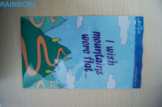 LDPE Druckgriff-Dichtung sackt Blau mit kleiner Karikatur für Kinderspielwaren ein