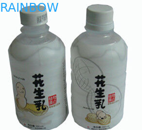 Erdnuss-Milchflasche-Schrumpfschlauch-Aufkleber Druckmilch, weißes PVC