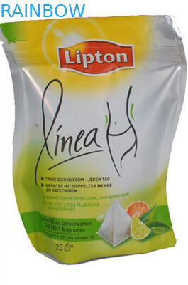 Würdevolles gebogenes Lipton-HAUSTIER/VMPET/PET Tee-Verpackentaschen stehen oben
