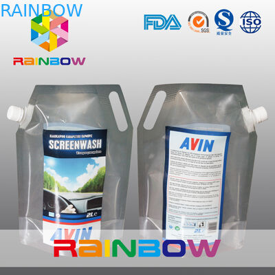 Silbrig stehen Sie die oben herausgespritzten Beutel, die voll mit Griff/Aufkleber gedruckt werden