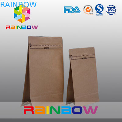 Kundengebundene natürliche Brown-Papiertüten für das Trockenfleisch- vom Rindverpacken