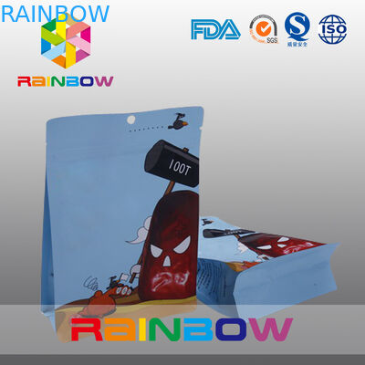 Flache Unterseiten-wiederversiegelbare Imbiss-Taschen mit Karikatur-Zahl für Kinder