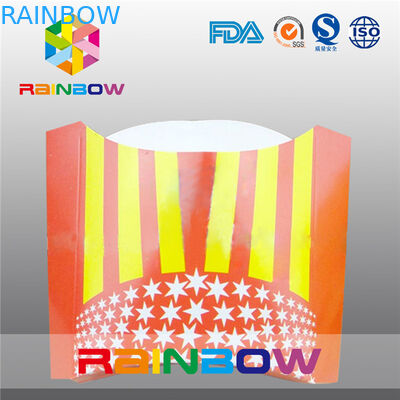 Faltender Papier-Verpackenwegwerfkasten für die Pommes-Frites, die Kasten verpacken