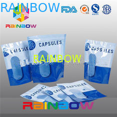 Stehen Sie oben Aluminiumfolie-Beutel-klares Fenster Vertival für Kapseln