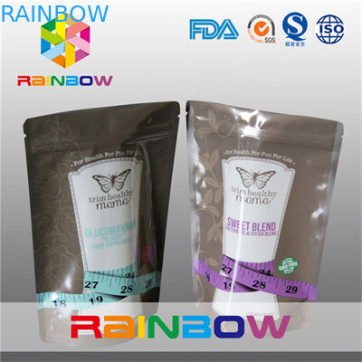 Angemessen stehen Sie oben Folien-Beutel mit Reißverschluss für das Zucker-/Verpacken der Lebensmittel