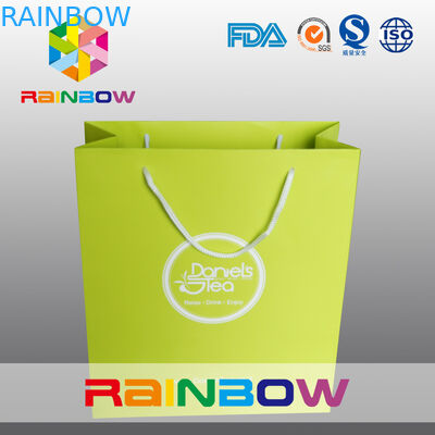 Aufbereitete quadratische Unterseite fertigte Papiertüten/Drucksache-Einkaufstaschen besonders an