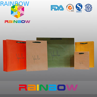 Einzigartiger Entwurfs-weiße/rote Gewohnheit druckte Papiertüten mit Griff