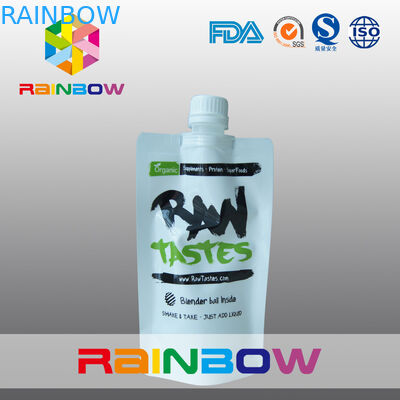 Helle Art stehen oben Plastikbeutel mit Tülle für Baby-Saft