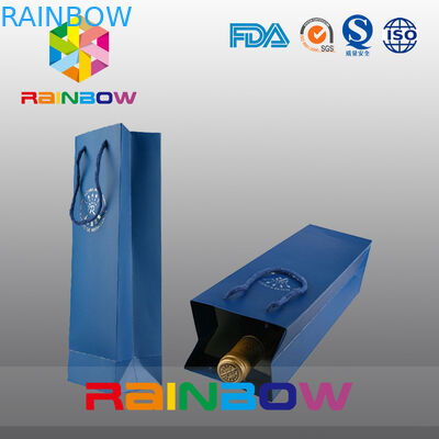 Wein-Flasche fertigte Papiertüten/Gewohnheit Druckkraftpapier-Tasche mit Logo-Drucken besonders an