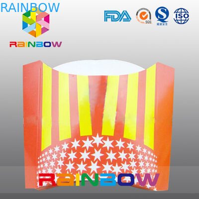 Biologisch abbaubar nehmen Sie das Wegwerfpapierkasten-Pommes-Fritesverpacken weg