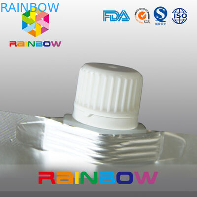 Kundengebundene Aluminiumfolie stehen oben den Tüllen-Beutel, der für Flüssigkeit verpackt