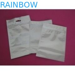 Weiße silbrige Seitengewohnheit Druckkochbeutel der aluminiumfolie-3 mit Reißverschluss