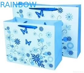 Druck der flachen Griff-Kraftpapier kundengebundenen Papiertüte-reizenden Mädchen-Einkaufstasche mit Herzen