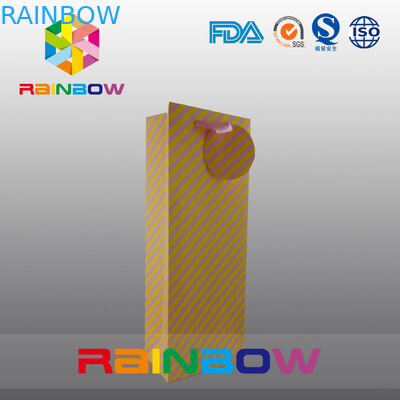 Biologisch abbaubare kundengebundene Papiertüten mit pp.-Seil für das Rotwein-Flaschen-Verpacken