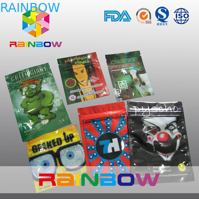 Kräuterweihrauch-Verpacken der Seitendichtungs-drei/Gewürz-Trockenblumengesteck-Reißverschluss-Tasche