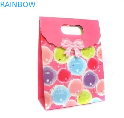 Bunte Drucksache-Tasche für Geschenk/Süßigkeit, kundengebundene Papiertüte mit Griff