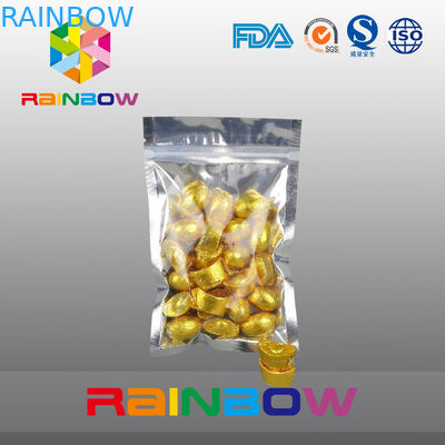 Taschen des Imbiss-100g, die vordere Transprent-Rückseiten-Folie mit Reißverschluss verpacken